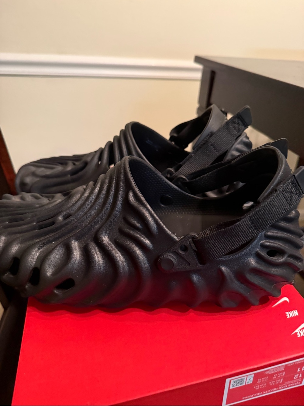 Salehe Bembury Crocs Mens Black Sculpted Foam Slip-On Clogs
